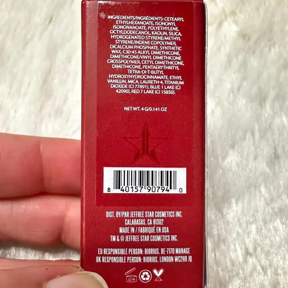 NIB Jeffree Star Velvet Trap Lipstick in Entrapment Full Size 4g